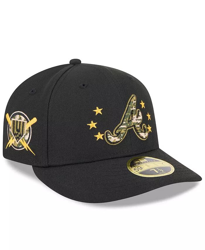 

Мужская черная кепка Atlanta Braves 2024 Armed Forces Day Low Profile 59FIFTY Fitted Hat New Era