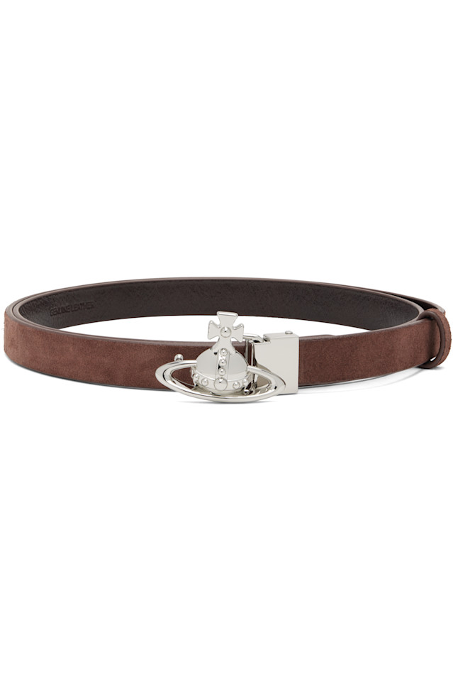 

Vivienne Westwood Коричневый ремень с маленькой пряжкой в виде шара