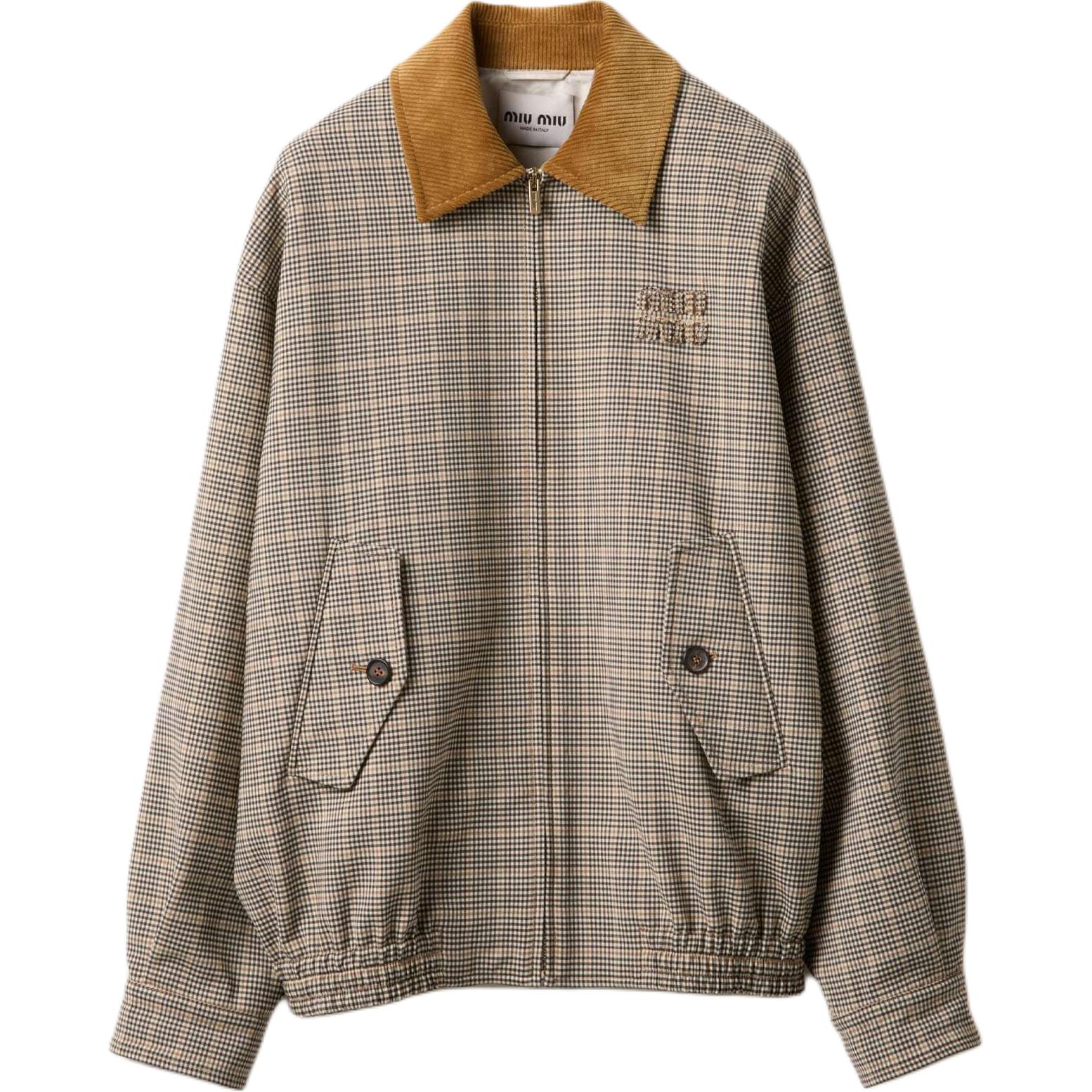 

MIU MIU Двусторонняя куртка какао, Gray