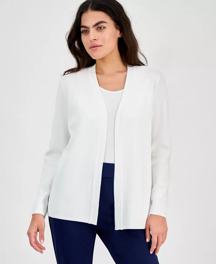 

Кардиган Petite Newport с открытой передней частью AK Anne Klein, белый