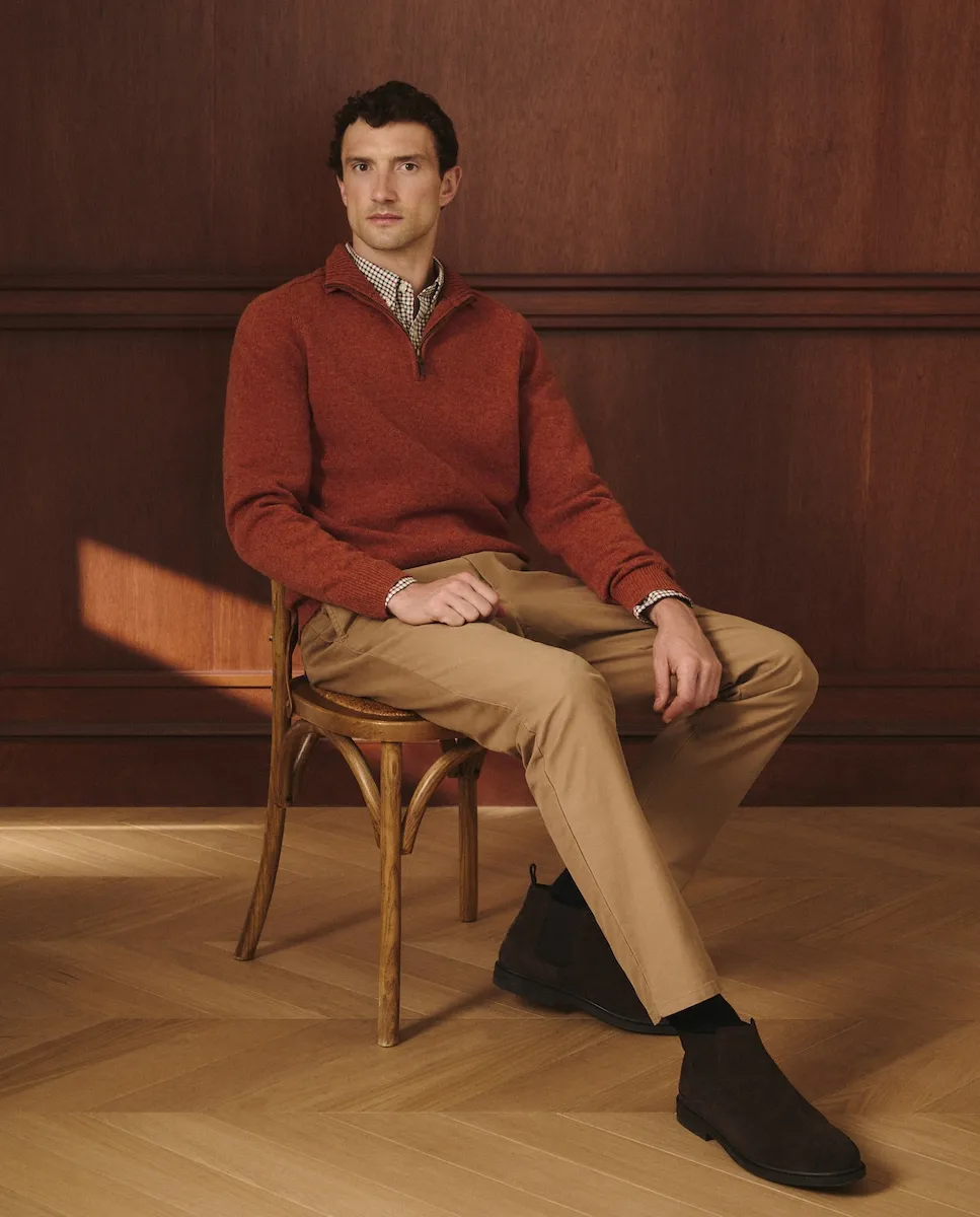 

Мужской джемпер из овечьей шерсти Lloyd's, оранжевый