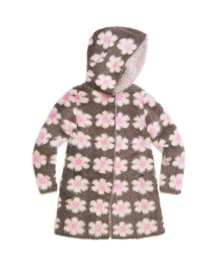 

Длинный кардиган из фансиейной пряжи для больших девочек IMOGA Collection, коричневый