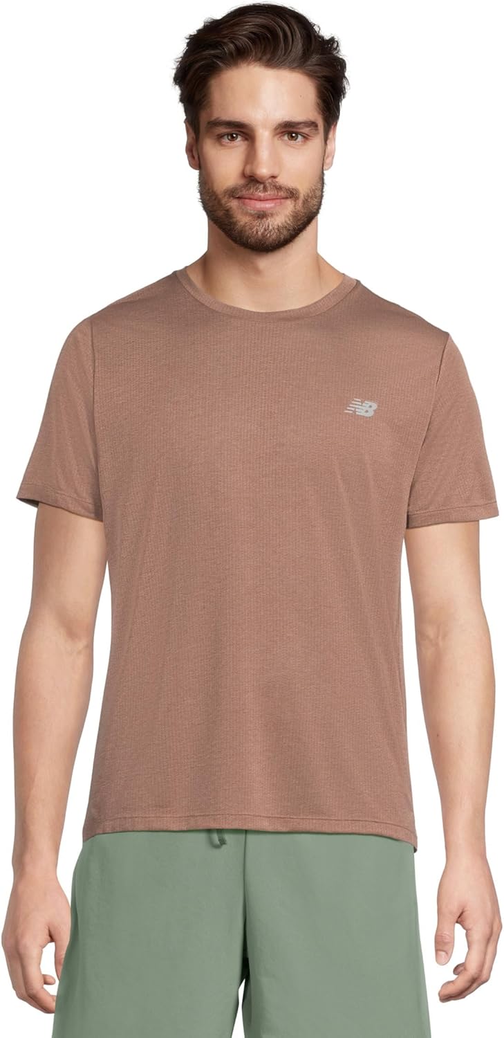 

Мужская спортивная футболка New Balance Mens, Earth Shadow Heather