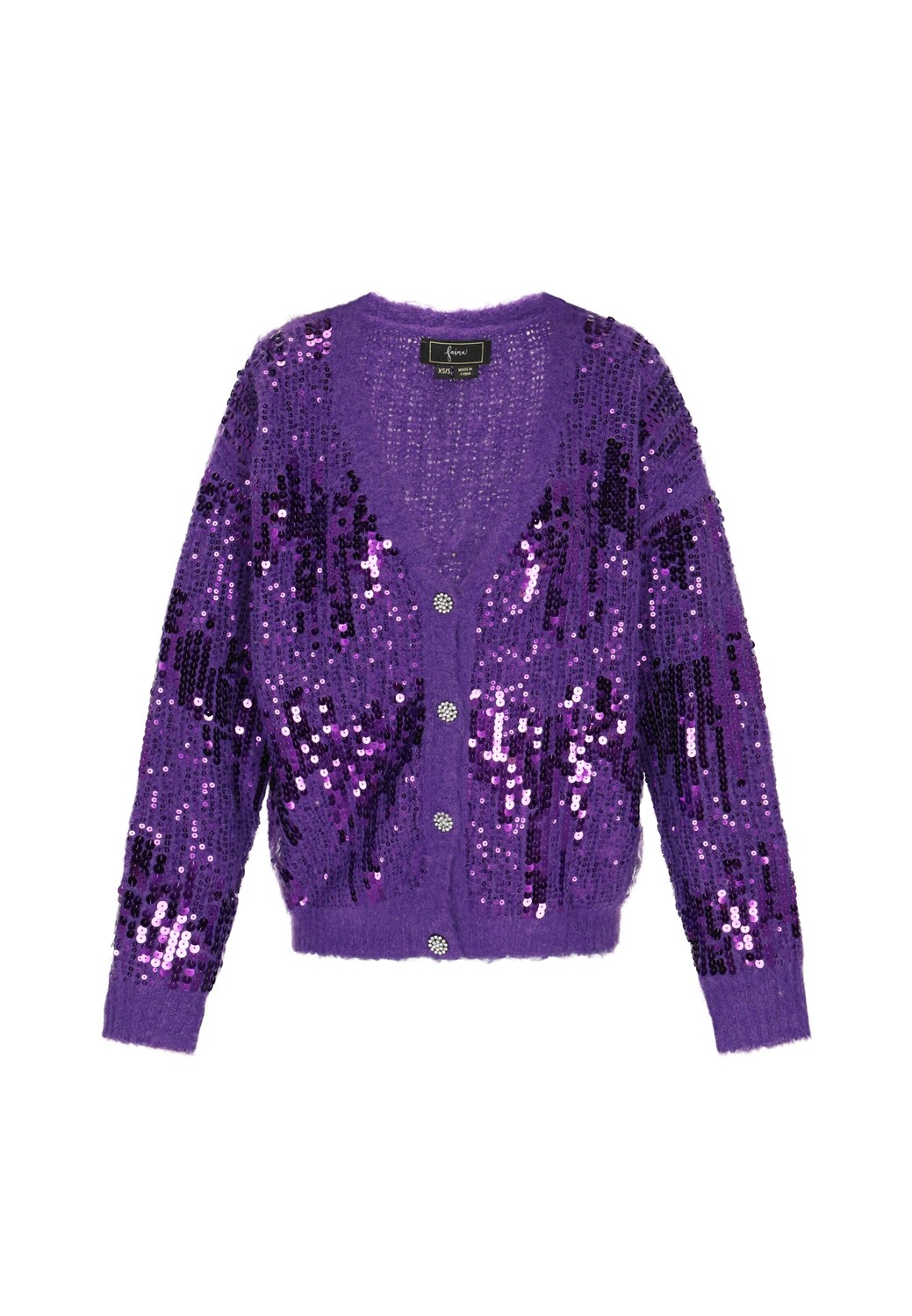 

Faina Вязаный кардиган в фиолетовом цвете