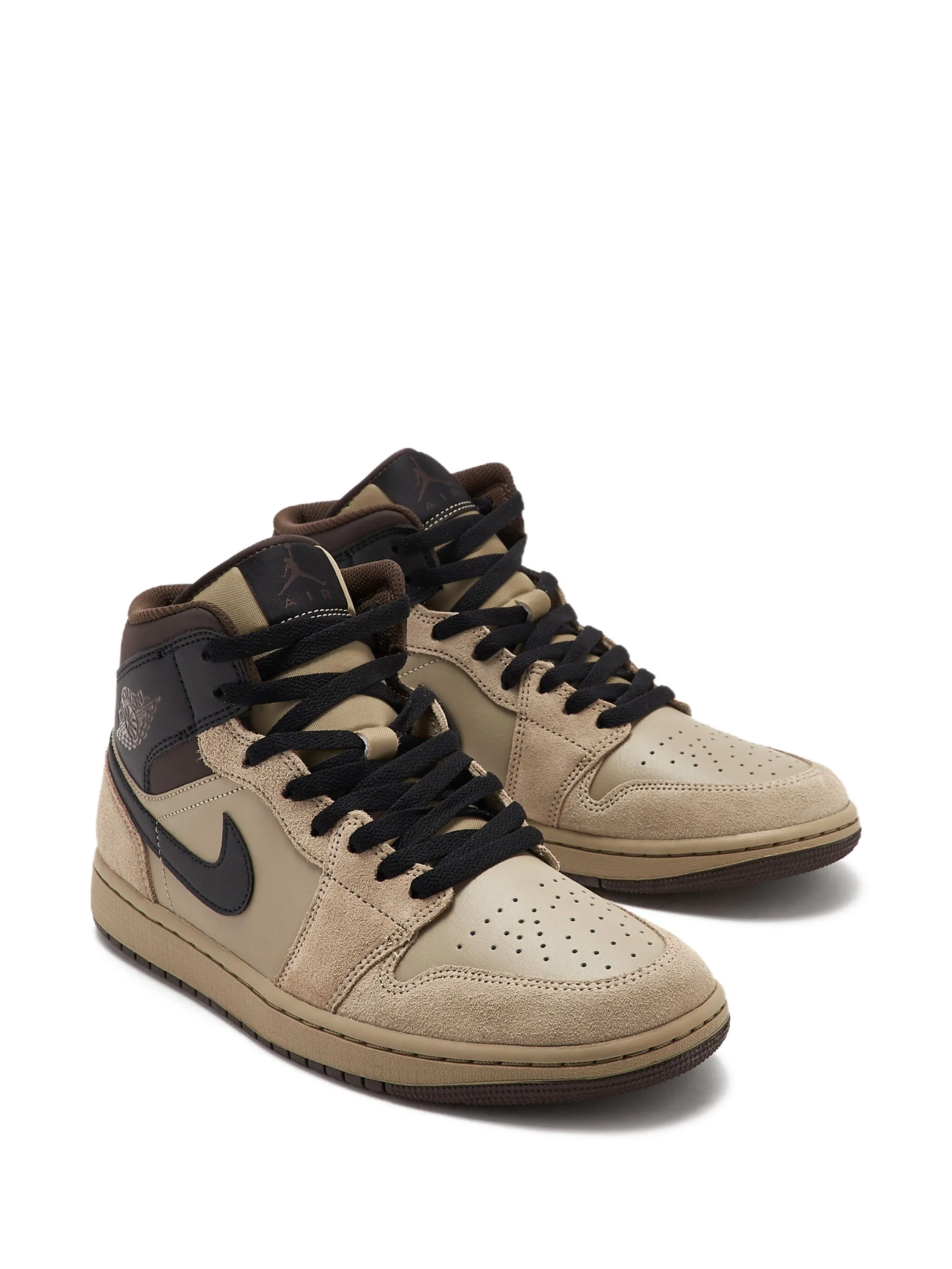 Кроссовки Air Jordan 1 Mid Nike, коричневый — фото 2