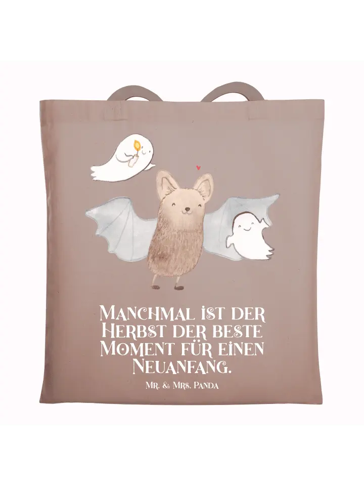 

Сумка для переноски Mr & Mrs Panda Fledermaus Gespenster, пастельно-коричневый