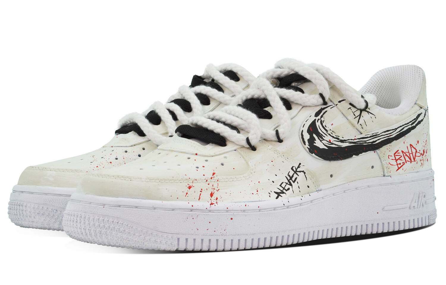

Кроссовки Air Force 1 для скейтбординга мужские низкие бежевый/белый Nike