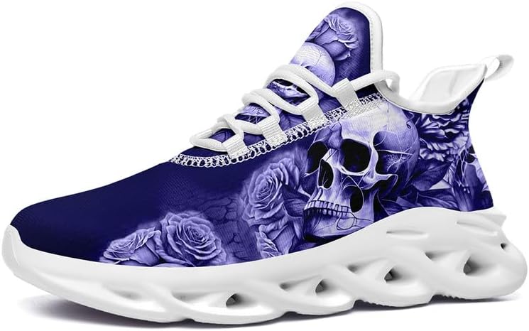 

Модные кроссовки с черепом для мужчин и женщин, с дерзкой элегантностью, готические легкие кроссовки из сетки EVA для ходьбы, тенниса и спорта Awsole, белый