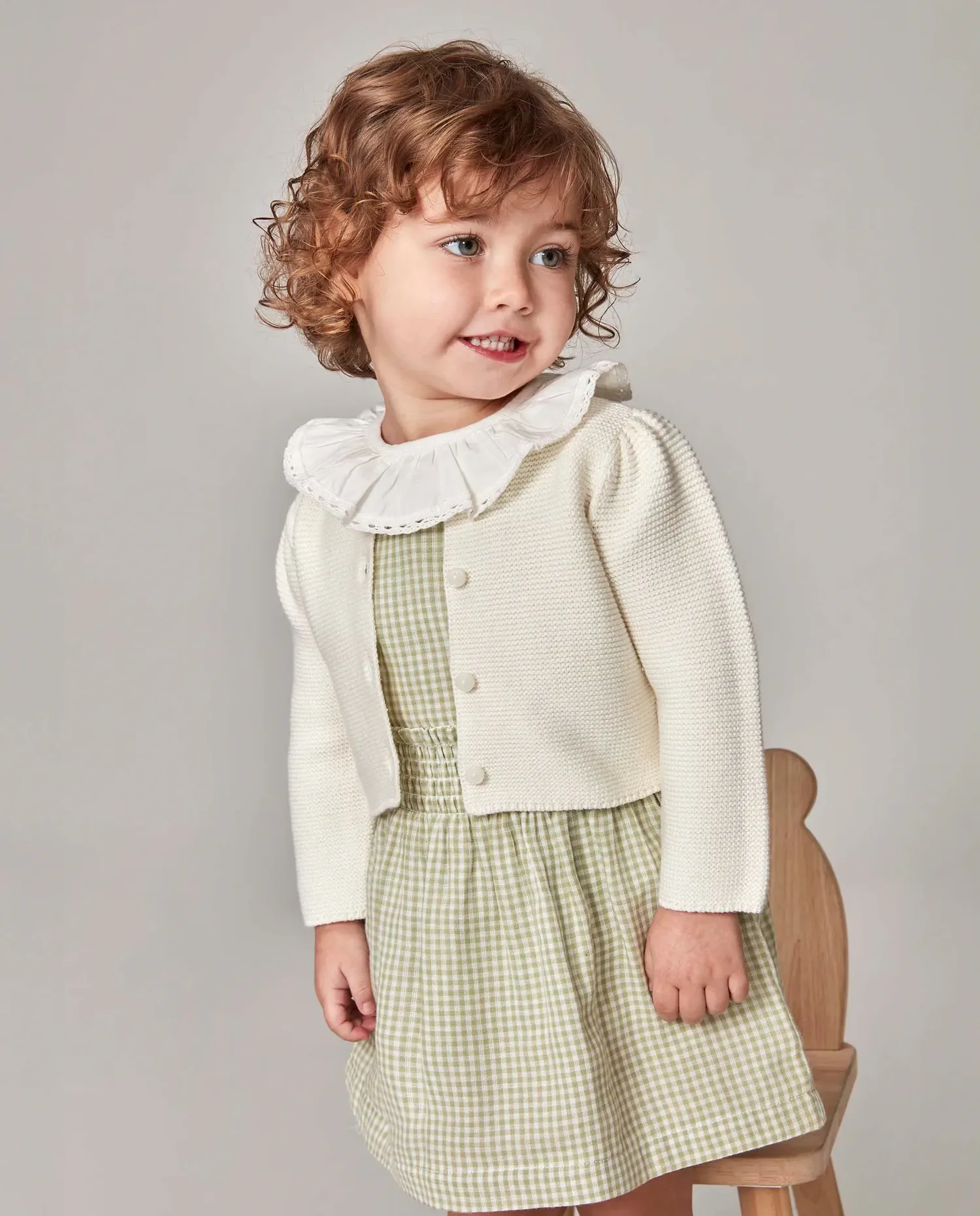 Вязаная детская кофта Gocco, Blanco Roto