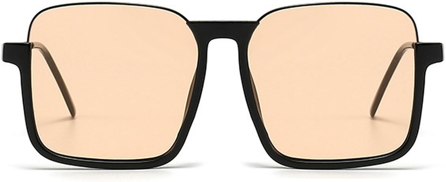 

Солнцезащитные очки в стиле ретро квадратной формы для женщин, модные очки большого размера в полуободковой оправе для мужчин, винтажные очки 90-х годов mincl, Champagne