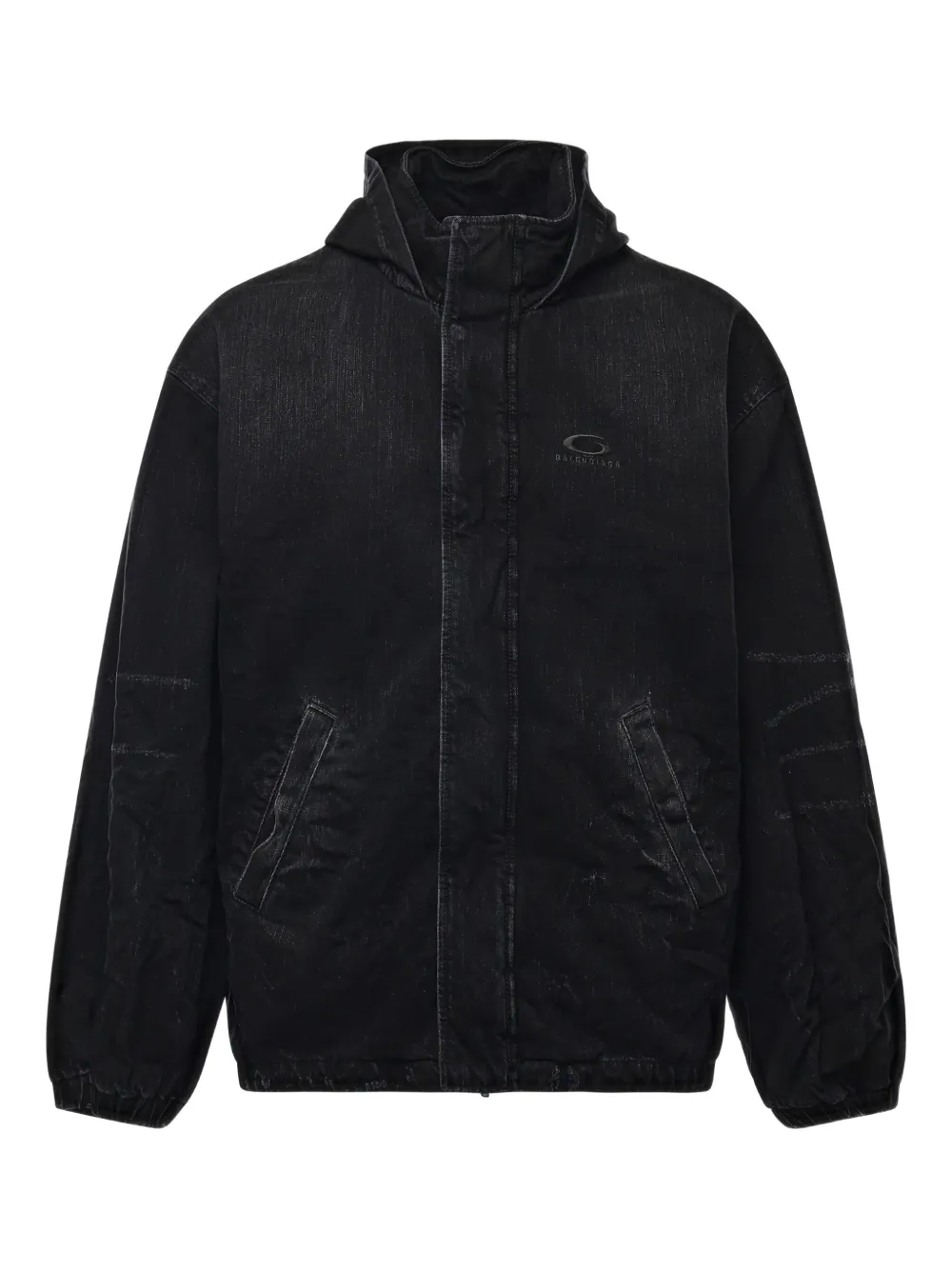 

Хлопковая куртка с капюшоном Balenciaga, черный