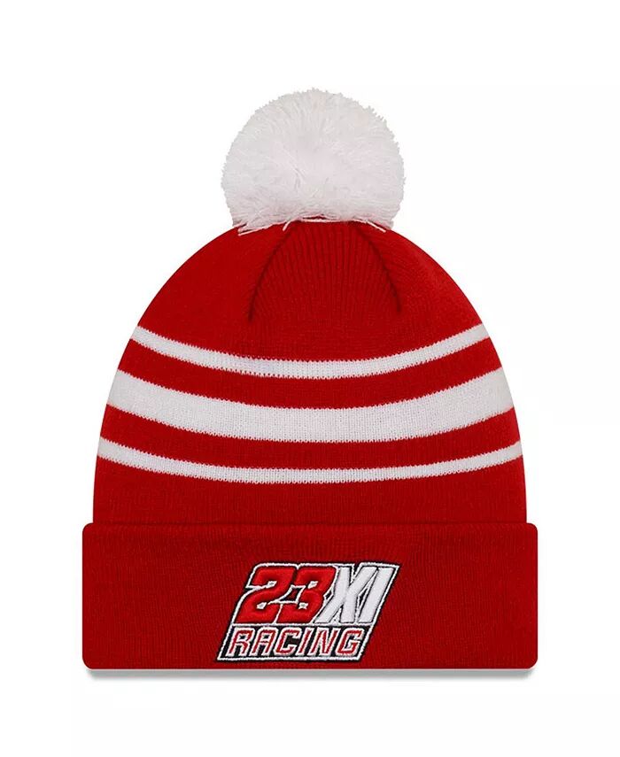 

Мужская шапка-бини Bubba Wallace Door Dash Knit Pom Cuff красного и белого цвета New Era