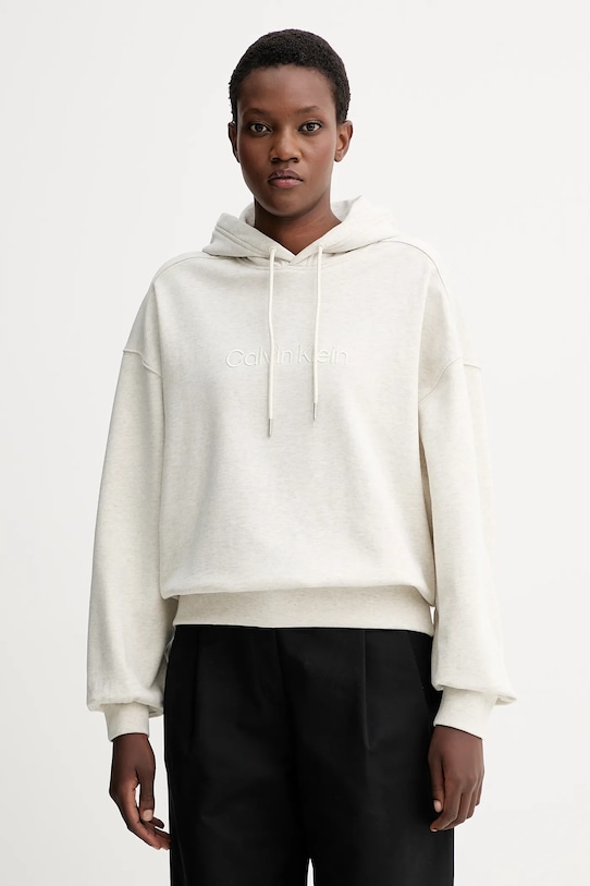 

Хлопковая толстовка Calvin Klein, бежевый