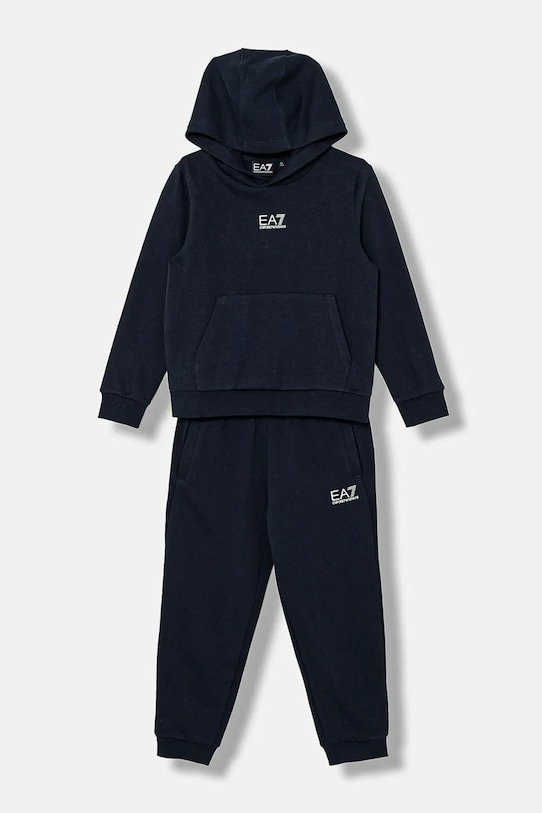 

Детский хлопковый спортивный костюм Ea7 Emporio Armani, темно-синий