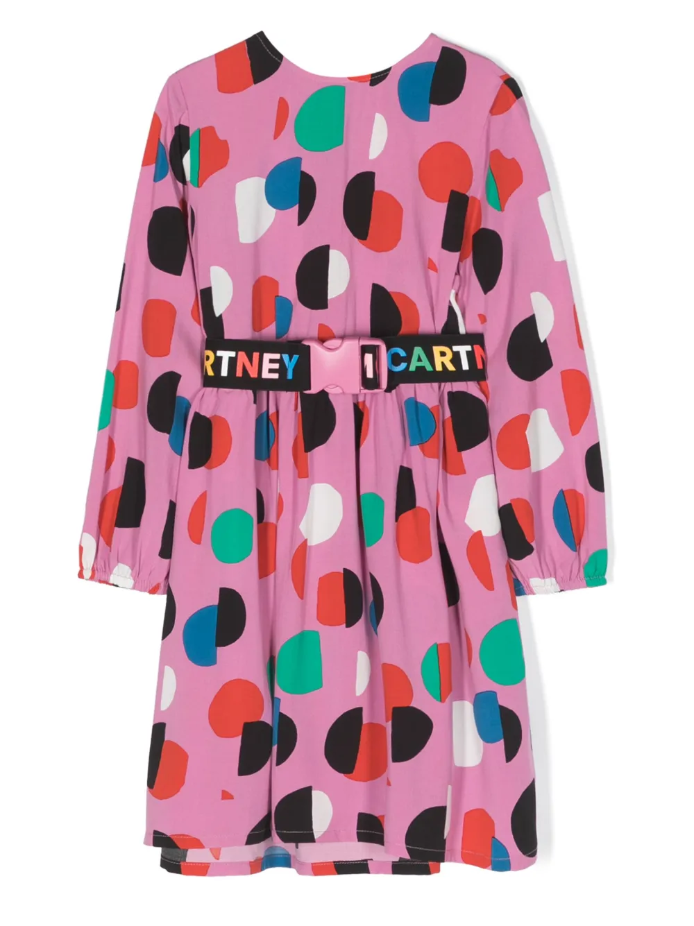 

Платье в горох с логотипом Stella McCartney Kids, розовый
