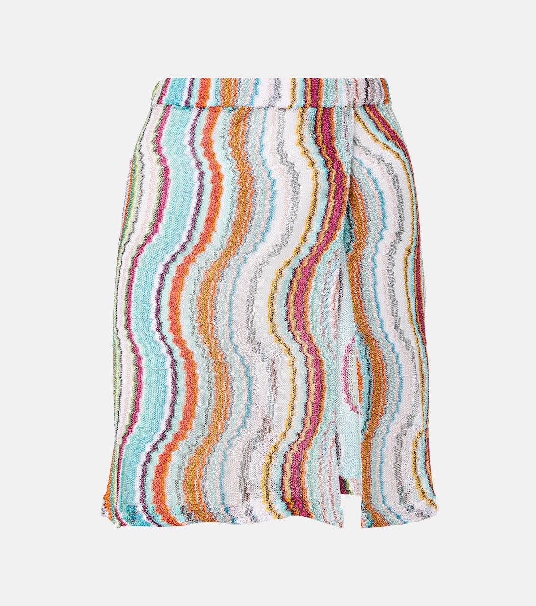 

Печатная ламе-юбка мини Missoni, Multicolor w/ White Base