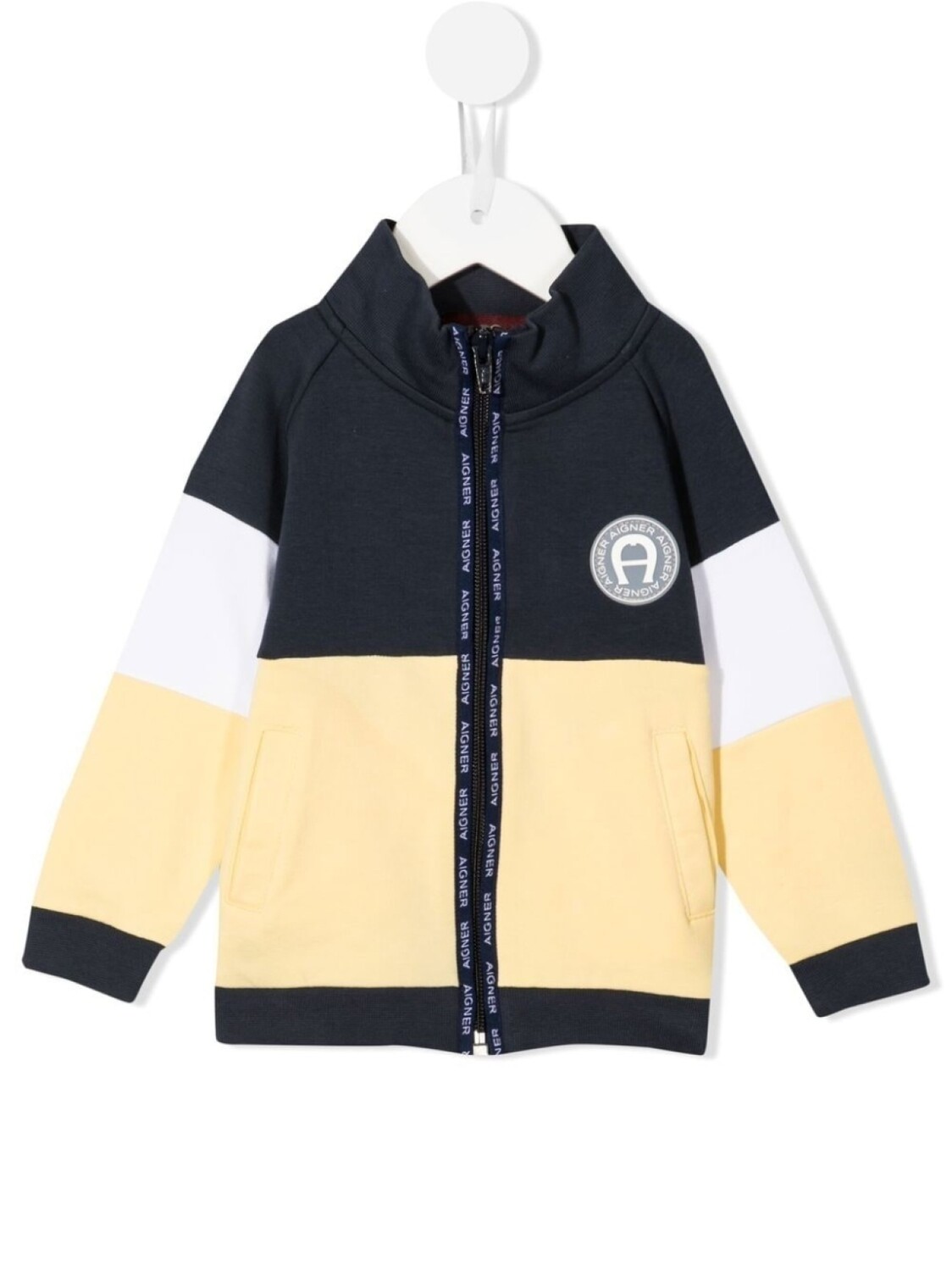 

Aigner Kids толстовка на молнии с логотипом, синий