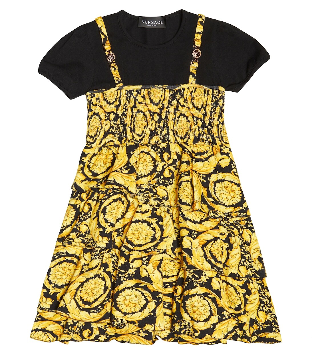 

Платье Barocco из смесового хлопка Versace, желтый
