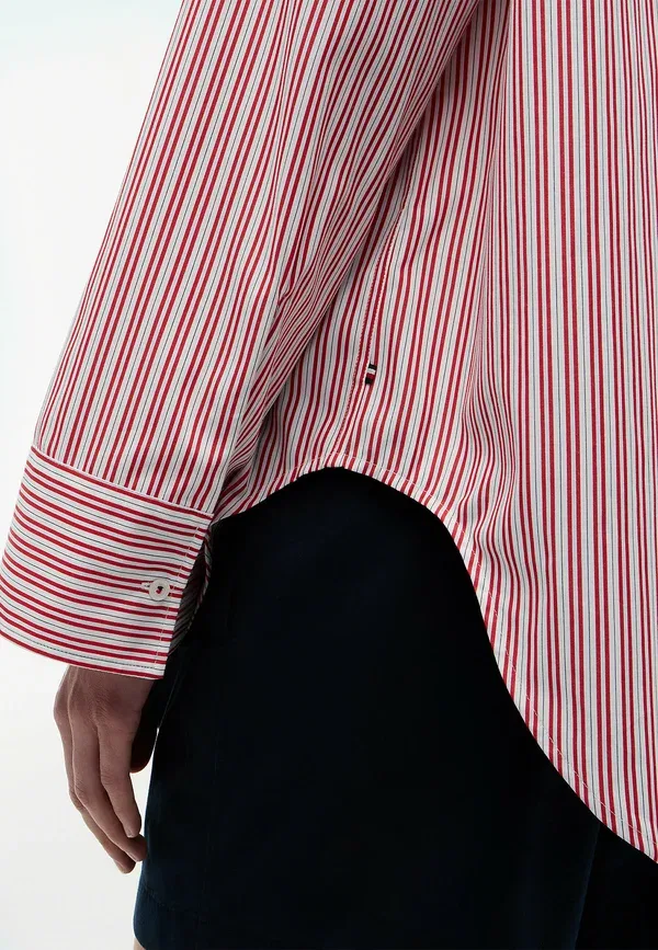 Блуза Tommy Hilfiger, модель rwb summer stripe, цвет бело-сине-красная полоска — фото 4
