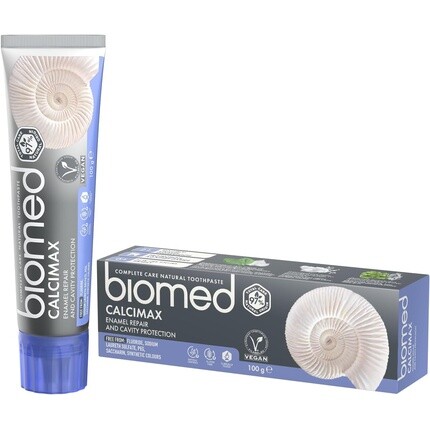 

Biomed Calcimax 97% натуральная зубная паста для восстановления эмали и защиты от кариеса веганская без SLES 100 г
