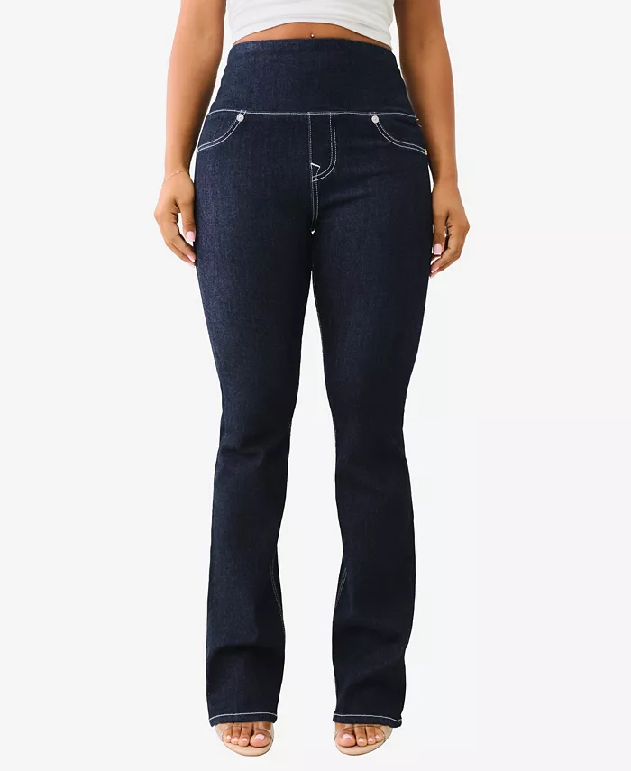 

Женские джинсы Truly Snatched Becca Bootcut на резинке True Religion, синий