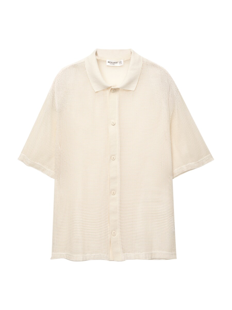 

Рубашка на пуговицах Comfort fit Pull&Bear, белый