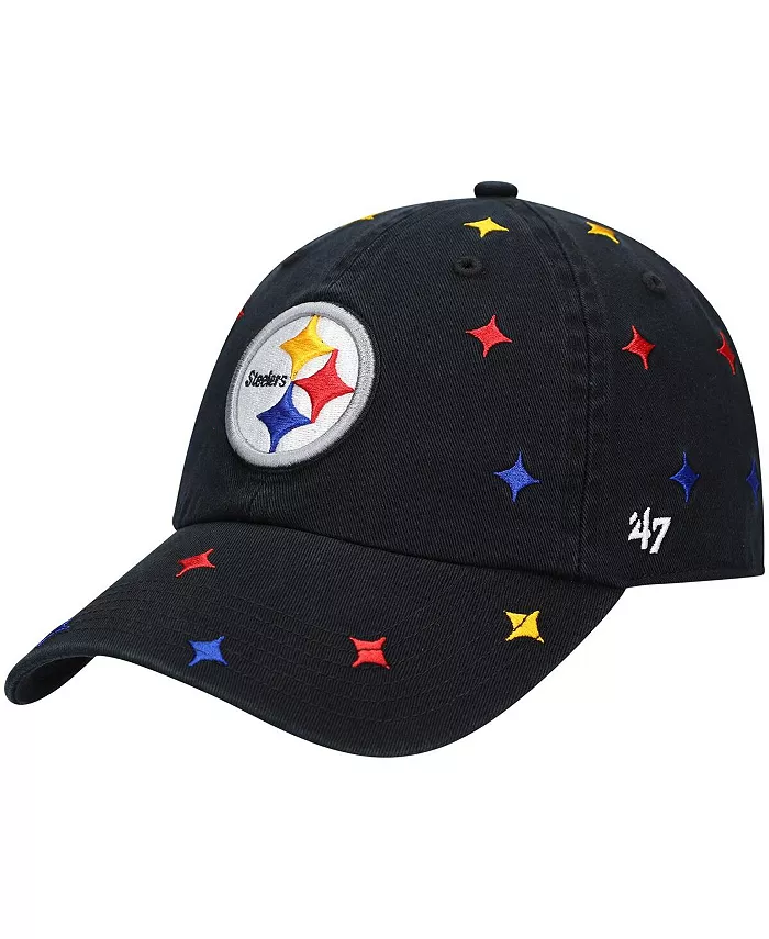 

Женская регулируемая кепка '47 Black Pittsburgh Steelers Multi Confetti Clean Up '47 Brand
