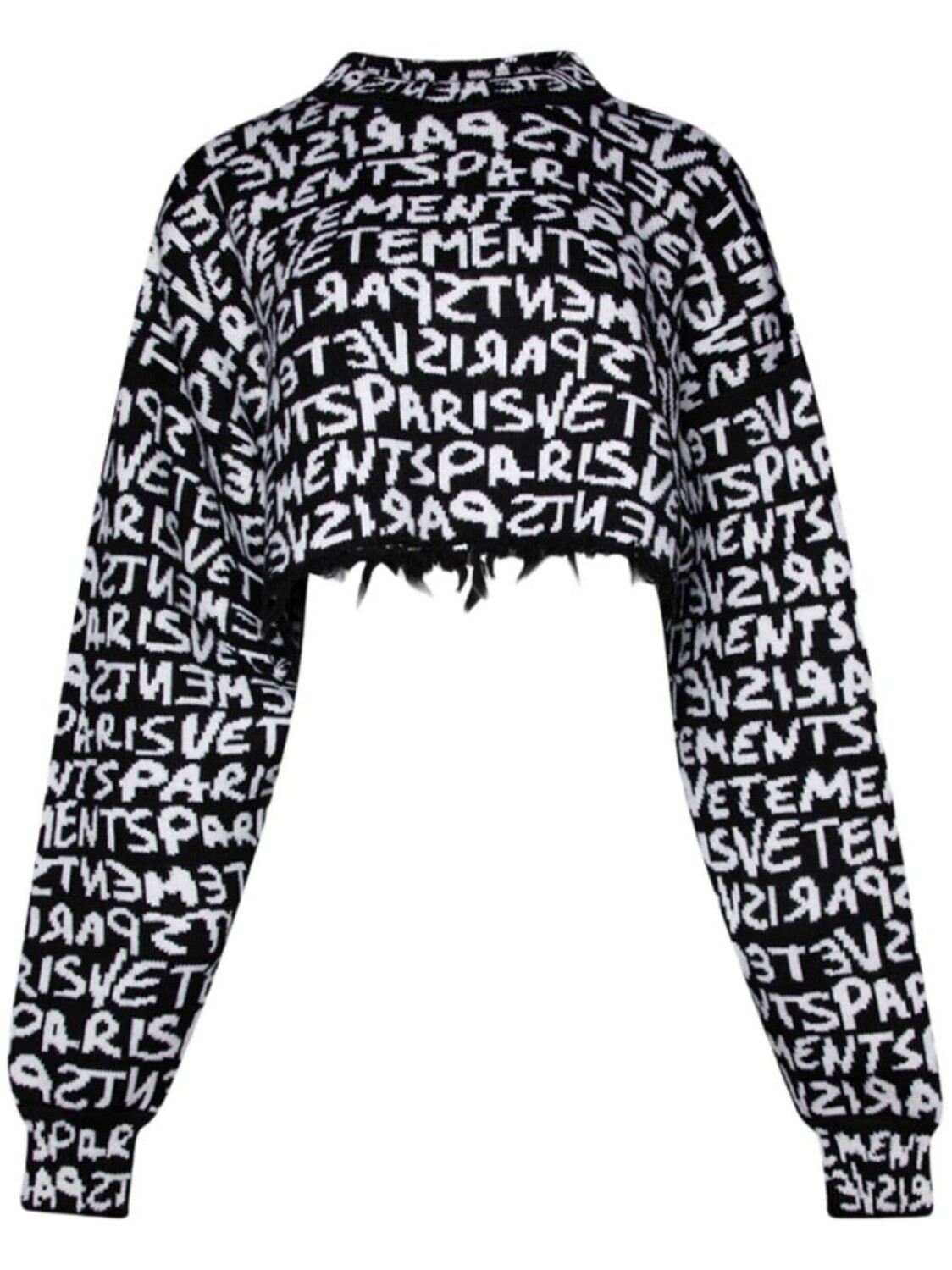

Джемпер из шерсти мериноса с логотипом Graffiti VETEMENTS, черный