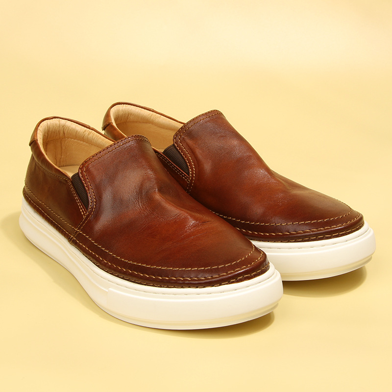Devanro Низкие скейтерские кроссовки мужские красно-коричневые, цвет Red Brown — фото 4