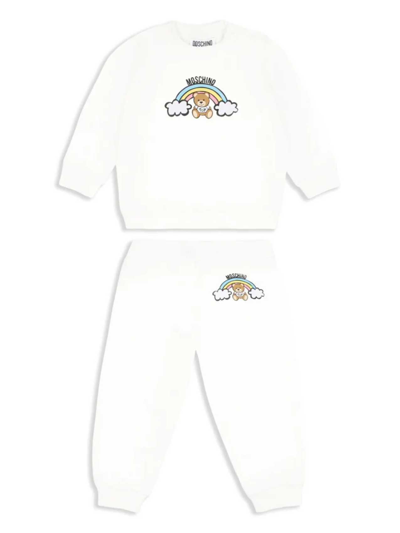 

Спортивный костюм с логотипом Moschino Kids, белый