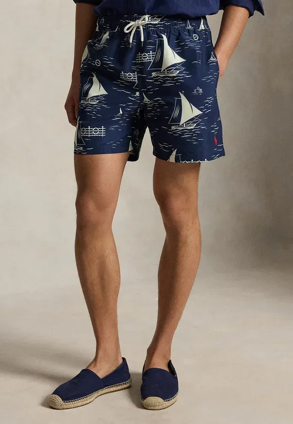 Плавки Polo Ralph Lauren Traveler Classic Swim Trunk 5.75 inch, цвет с парусниками