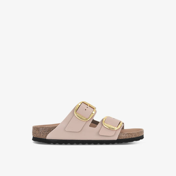 

Сандалии Arizona из кожи с двумя ремешками и большой пряжкой Birkenstock, бежевый