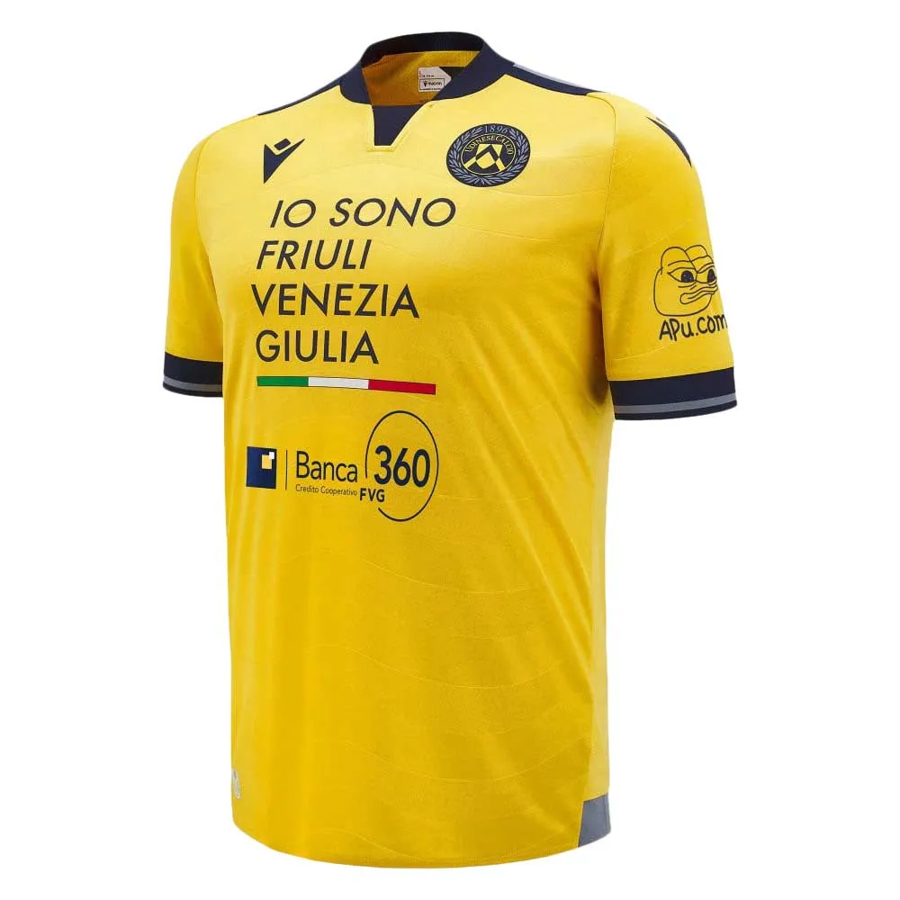 

Футболка с коротким рукавом Macron Udinese Calcio 24/25 Away, желтый