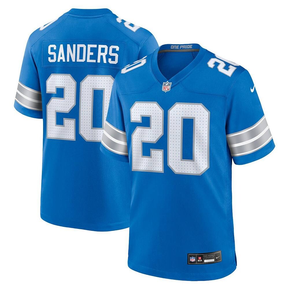 

Мужское джерси Nike Barry Sanders Blue Detroit Lions Retired Player Game, цвет Lns Blue