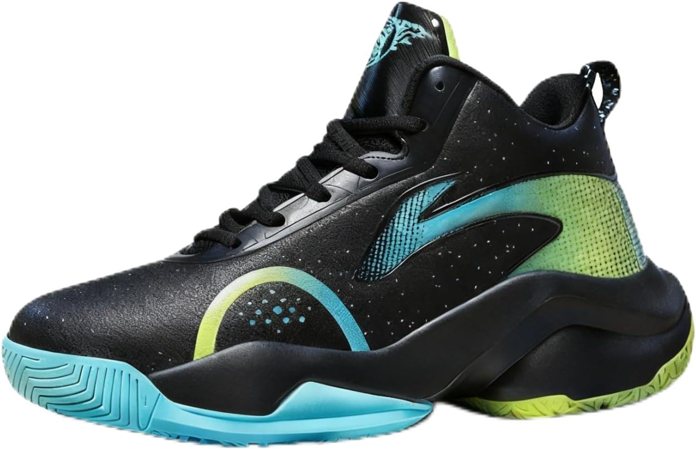 

Мужские баскетбольные кроссовки с высоким верхом, цветные нескользящие кроссовки для уличного спорта, тренажерного зала и повседневной носки Huayorong, зеленый