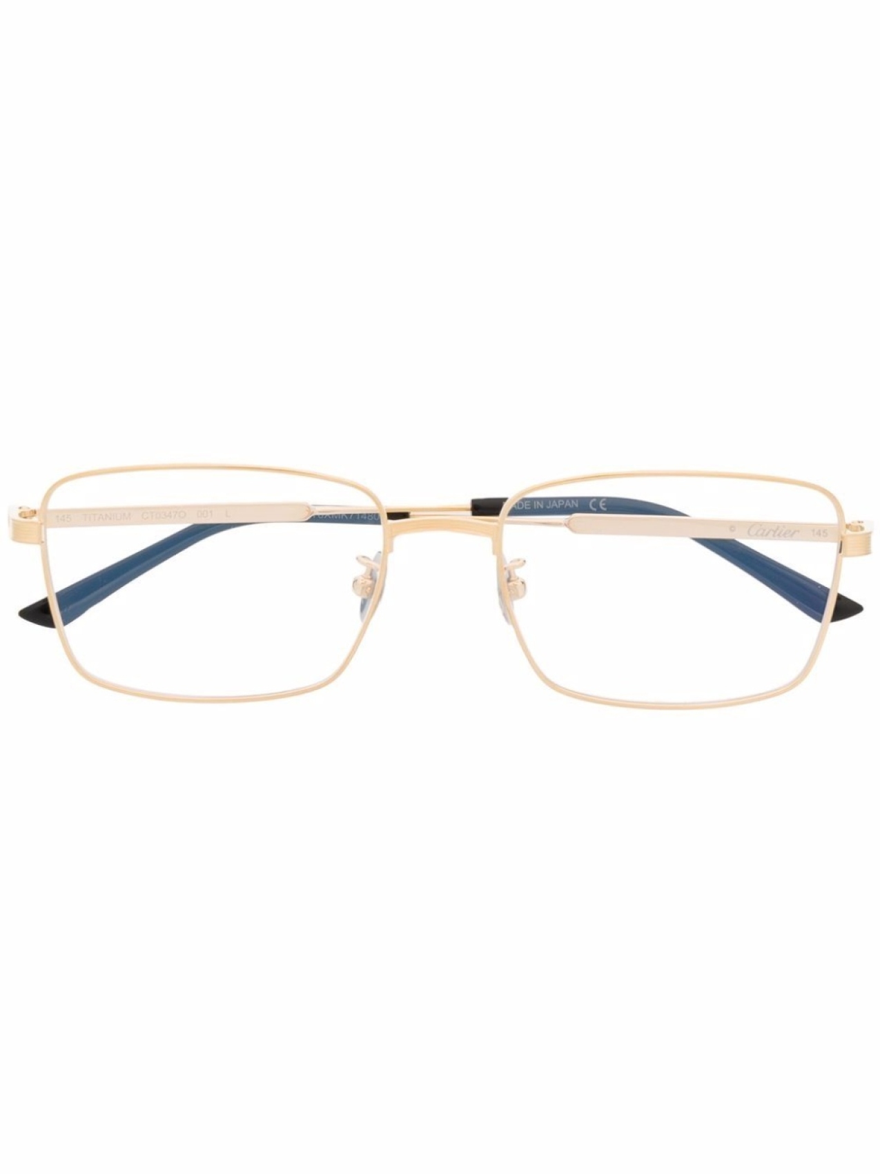 

Очки в квадратной оправе Cartier Eyewear, золотой
