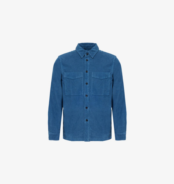 

Рубашка Brand-Patch прямого кроя из эластичного хлопка Ps By Paul Smith, синий
