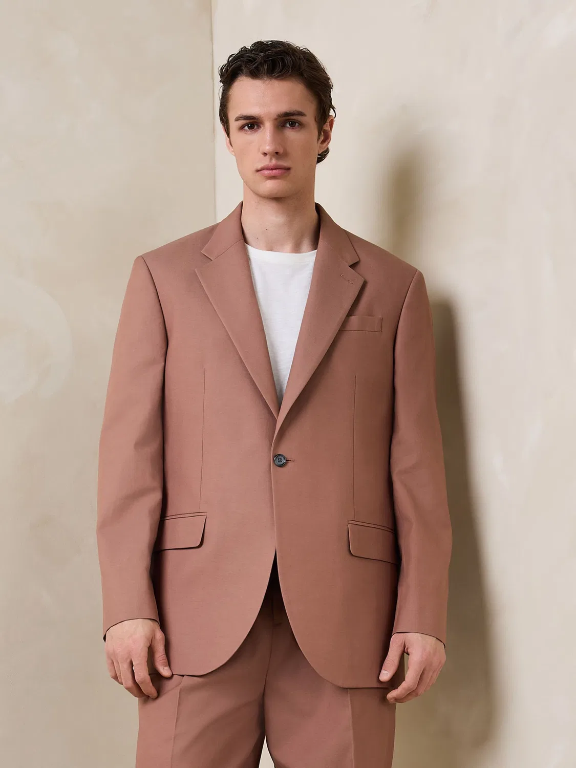 Пиджак Next Comfort fit коричневого цвета — фото 2
