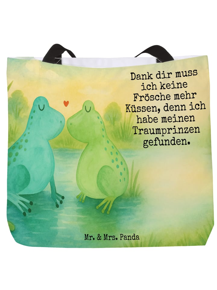 

Mr. & Mrs. Panda Пляжная сумка с рисунком лягушки и надписью белого цвета