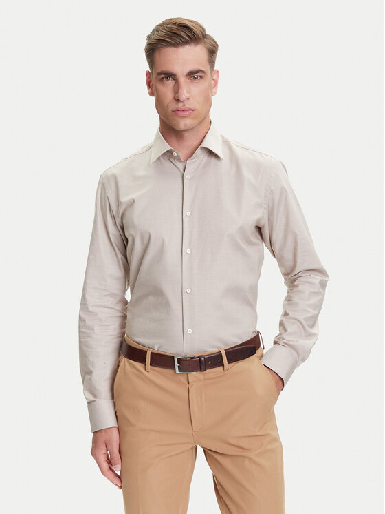 

Рубашка regular fit H-Joe 50519887 Boss, бежевый