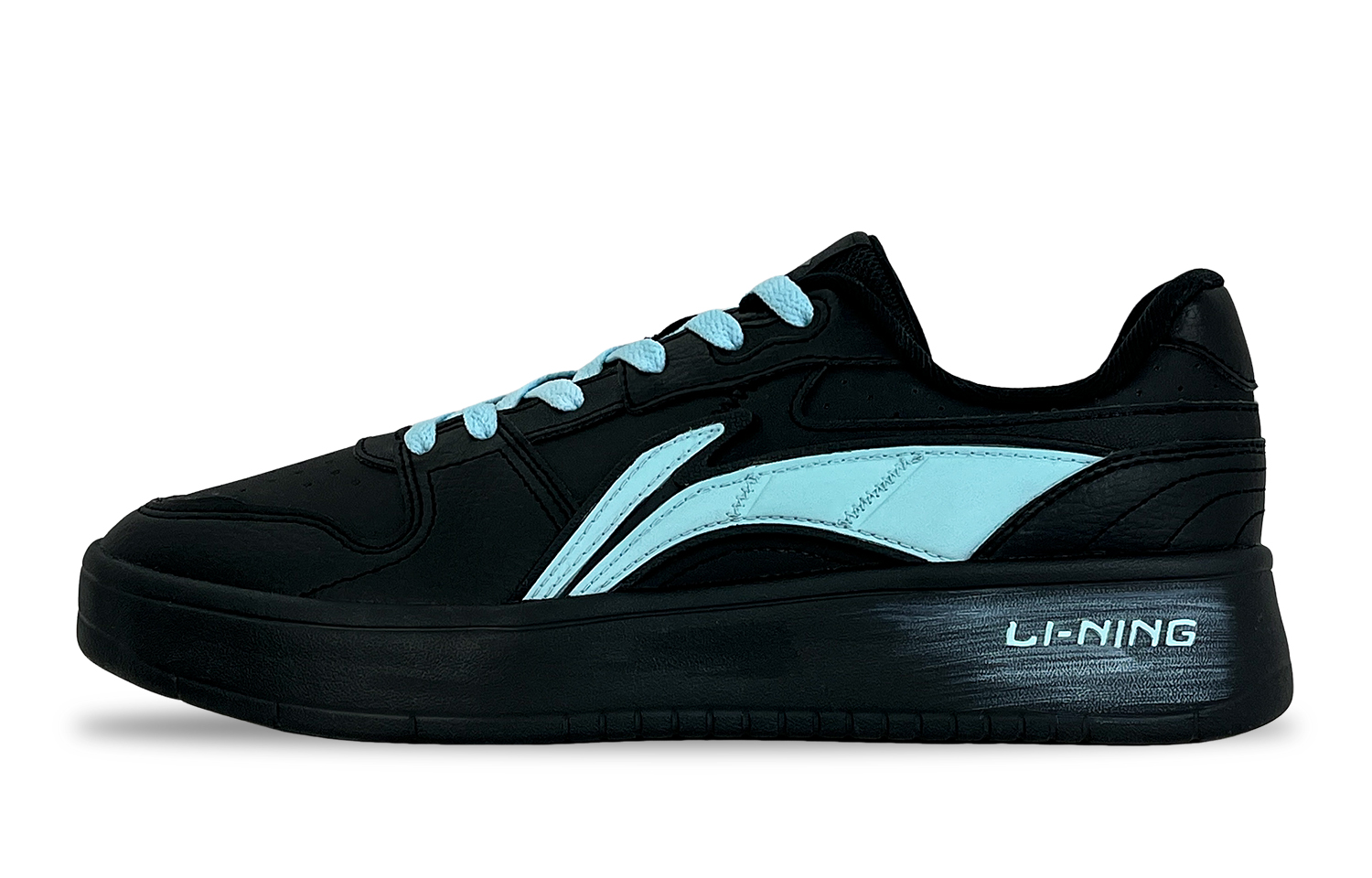 

LINING Кроссовки для скейтбординга с низким верхом, амортизирующие, нескользящие, износостойкие, мужские, черно-синие