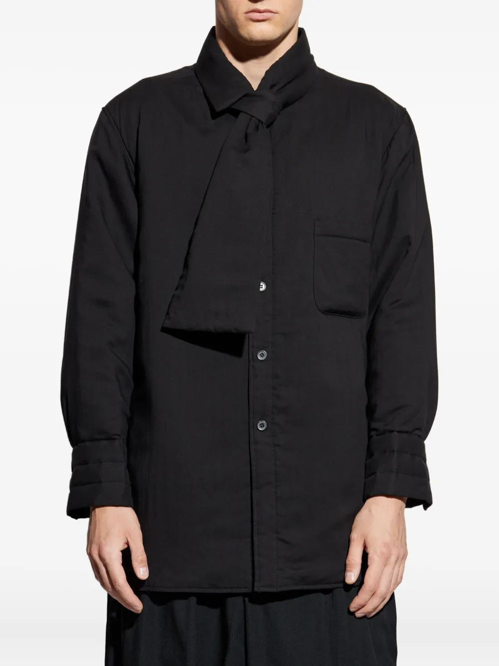 Многослойная рубашка с карманами Yohji Yamamoto, черный — фото 3