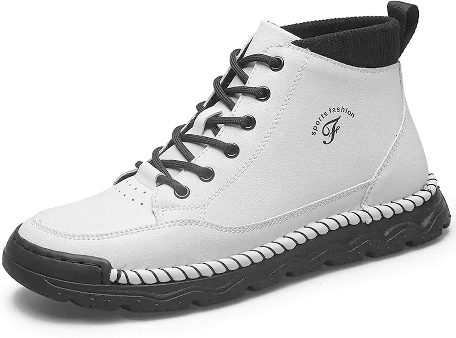 

Мужская обувь для пеших прогулок, кемпинга и вождения, высокие ботинки Чукка, противоскользящие, дышащие, ручной работы, спортивные Tznbgge, белый