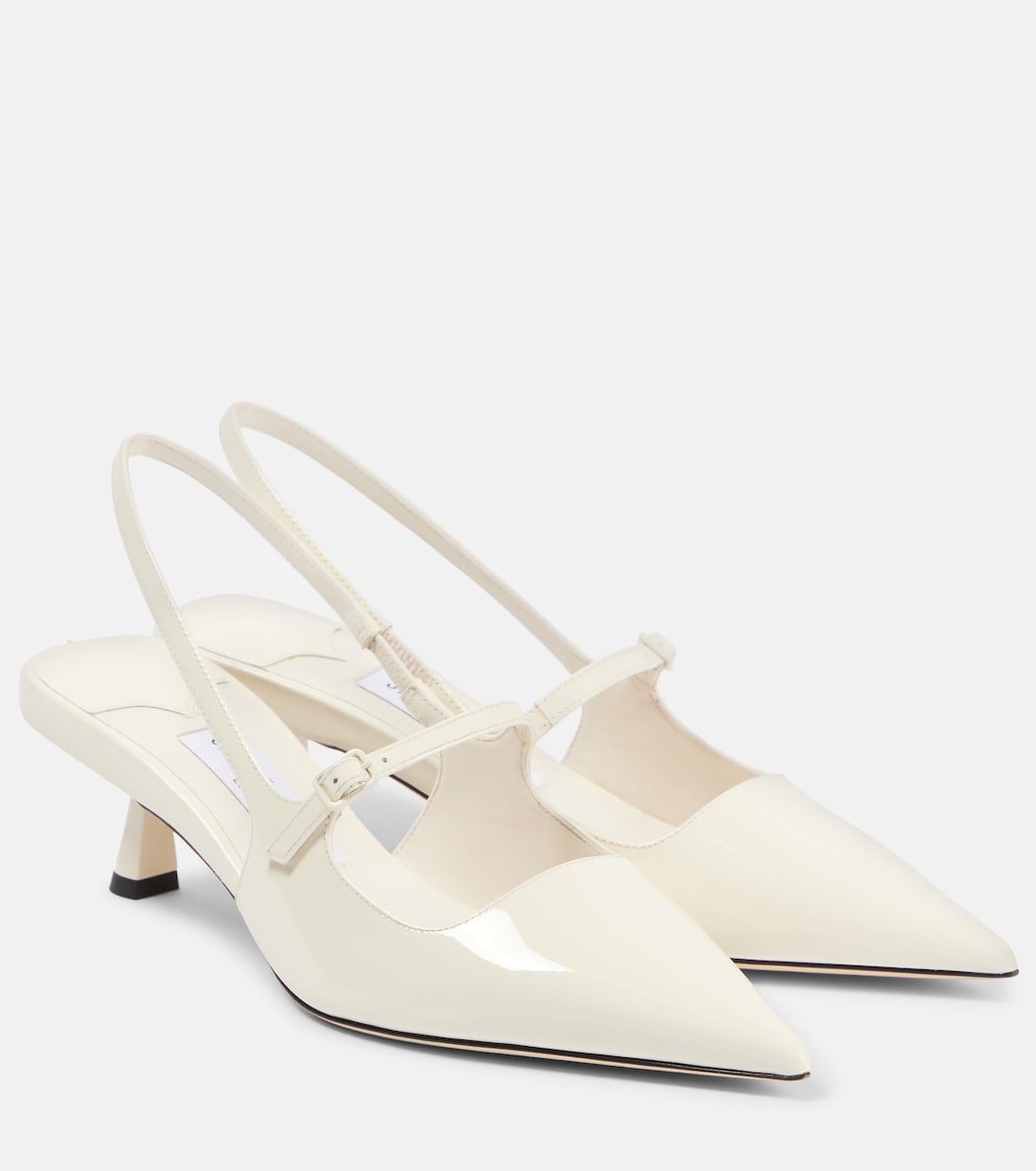 Туфли-лодочки Didi 45 из лакированной кожи с открытой пяткой Jimmy Choo, Latte