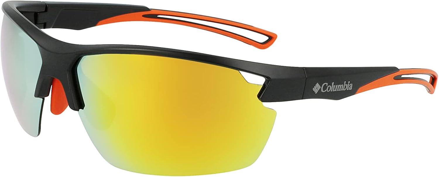 

Columbia мужские солнцезащитные очки Barlow Basin прямоугольные, Matte Black/Orange