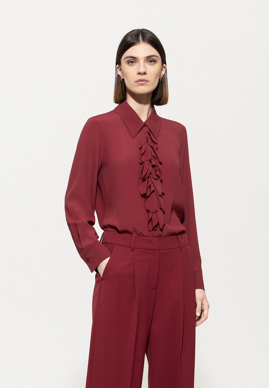 

Блуза Luisa Cerano Button-down blouse, Berry Red/Berry