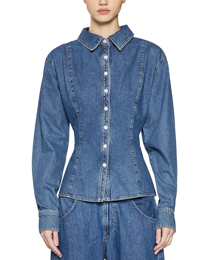 

Рубашка с зауженной талией Rose EB Denim, синий