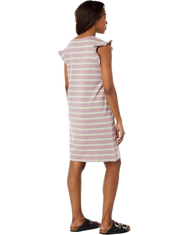 

Платье Toad&Co Rufflita Short Sleeve Dress, цвет Faded Lilac 90s Stripe