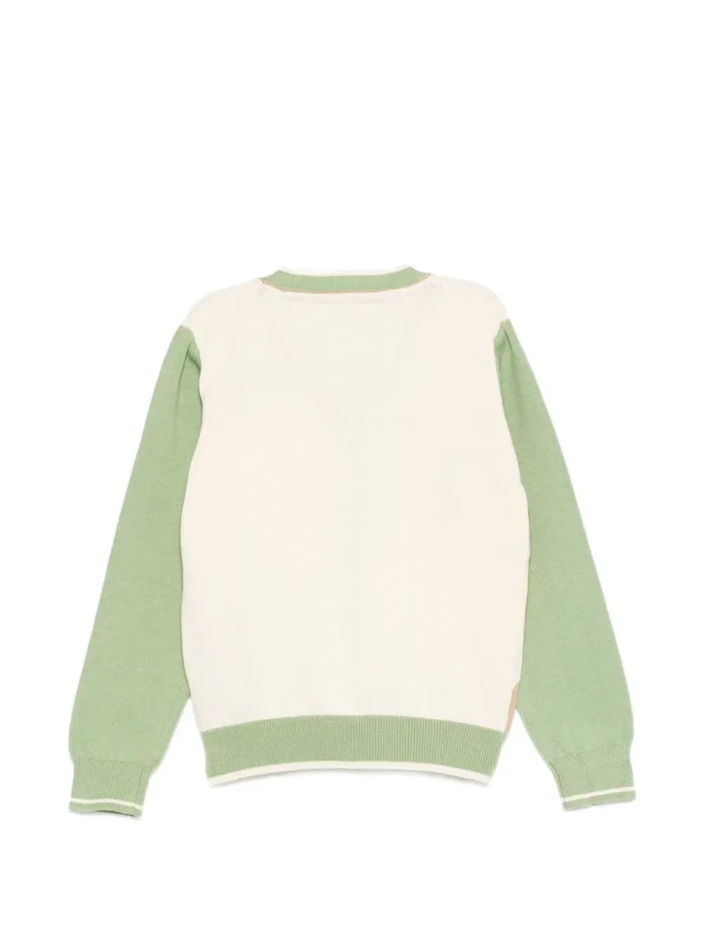 Кардиган с V-образным вырезом Trussardi Junior, бежевый — фото 2