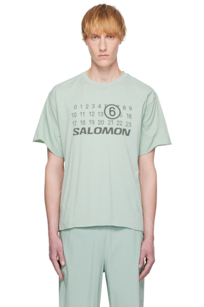 

Бесшовная футболка Salomon Edition синего цвета MM6 Maison Margiela